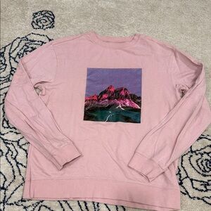 Original Use Unisex Crew Neck Sweater in Light Pink
